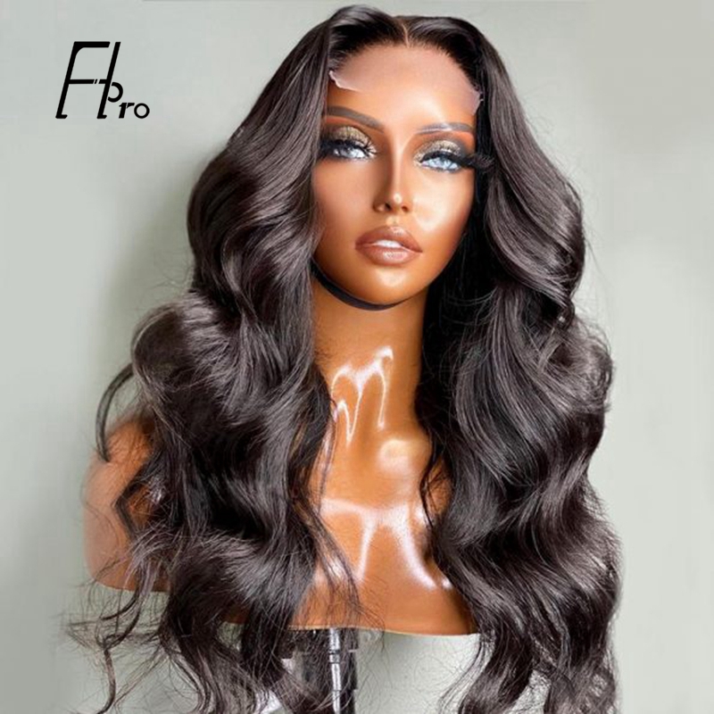 5x5 HD Invisible Lace Closure Wig Glueless Body Wave Virgin Human Hair 180% Density